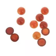 Cabochon rotondo 6 mm in pietra gemma - Corniola x1