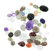 Assortimento di cabochon pietra semipreziosa piccola dimensione - 3mm a 10mm x15g