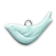 Uccello in ceramica mm. 15x30 Blu|raw }}