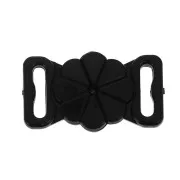 Attacco Costume da bagno 18 mm - forma fiore - Nero x1