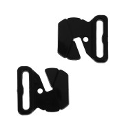 Attacco Costume da bagno 17 mm - forma ovale - Nero x1