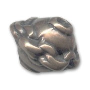 Perlina Metallo motivo catena mm. 10x12 rame antico x1|raw }}