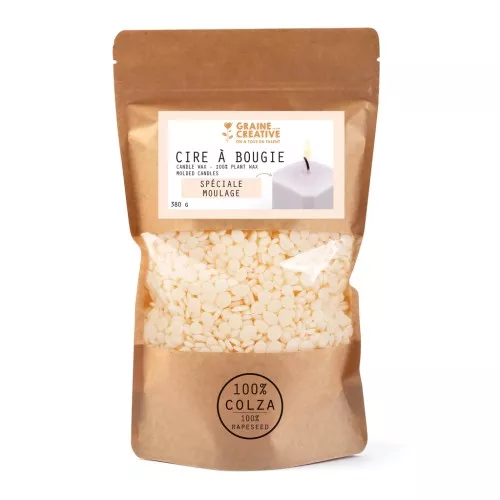 Cera per candela vegetale naturale - 100% Colza - speciale stampaggio x380g