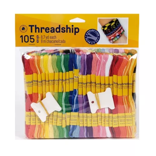 Assortimento 105 fili da ricamo per bracciale brasiliano & ricamo x1
