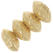 Perle rotonde appiattite in zamac 7 mm - Dorato con oro fino x4