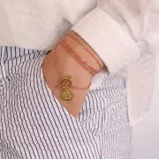 Catena con perle in resina epossidica 2 mm - Acciaio inossidabile- Turchese x1m