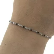 Catena con perle in resina epossidica 2 mm - Acciaio inossidabile - Nero x1m