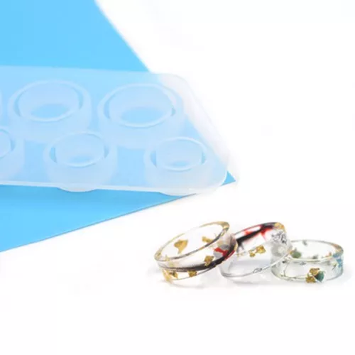 Stampo silicone per Stampo 8 taglias d'anellox larges et lisses in resina x1