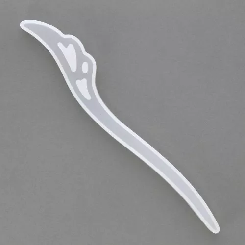 Stampo silicone per bastoncino per capelli 185 mm - forma ala- in resina x1