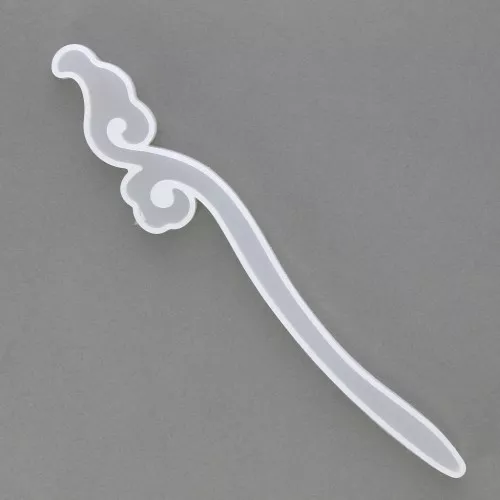Stampo silicone per bastoncino per capelli 180 mm -forma arabeschi - in resina x1