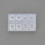 Stampo silicone per resina modello Mini testa di gatto 52x32.5x6 mm x1