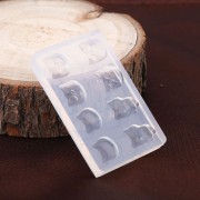 Stampo silicone per resina modello Mini testa di gatto 52x32.5x6 mm x1