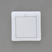 Stampo silicone quadrato scavato per realizzare dei pendenti in resina 47x41 mm x1