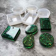 Kit di 5 stampi silicone per realizzare dei pendenti geometrici in resina|raw }}