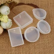 5 Stampi In Silicone Per Ciondoli Resina Epossidica - Formati Vari Per Gioielli Fai Da Te