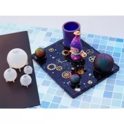 Stampo silicone pianeta rotondo 30 mm per resina di inclusion x1
