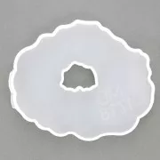 Stampo in silicone - forma geode scavato - 128x108 mm per resina x1