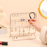 Portegioie- espositore per bijoux 20x21 cm in metallo - Dorato rosa x1