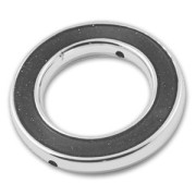 Anello cavo CCB mm. 40 rodiato/Nero x1|raw }}