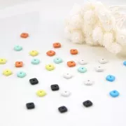 Rondelle Heishi in ceramica 6.3 mm -Arancia Corallo mat x20