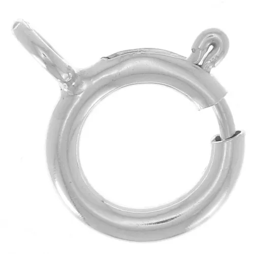 Chiusura a molla 6mm con anello chiuso Argento 925 x100