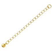 Catena di estensione pallina maglia forzatina mm. 55 Gold Filled X20