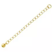 Catena di estensione pallina maglia forzatina mm. 55 Gold Filled X20