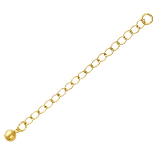 Catena di estensione pallina maglia forzatina mm. 55 Gold Filled X20