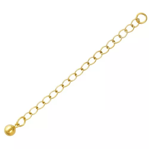 Catena di estensione pallina maglia forzatina mm. 55 Gold Filled X20