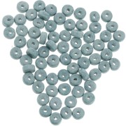 Rondelle di perle Heishi in ceramica 5.3x2.5 mm -Blu griggio mat x30
