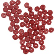 Perle in ceramica Heishi 5,3x2,5 mm - Rosso opaco x30