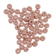 Rondelle di perle Heishi in ceramica 5.3x2.5 mm -Vecchio rosa mat x30|raw }}