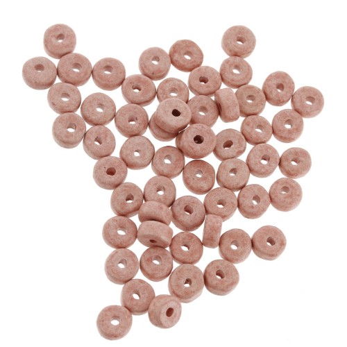 Perla in ceramica 5,3x2,5 mm - Rosa antico opaco x30