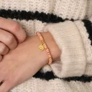 Perla in ceramica 5,3x2,5 mm - Rosa antico opaco x30