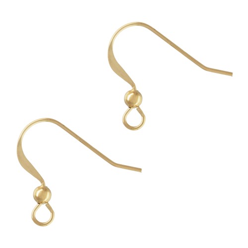 Orecchini ganci 15 mm in Gold filled x20