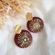 Pendente rotondo in legno tinto 30 mm - Nero x1