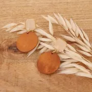 Pendente rotondo in legno tinto 30 mm - Nero x1