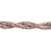 Perla in pasta polimerica 5x1 mm Multi Marrone chiaro x39 cm