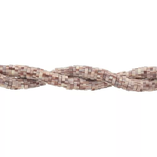 Perla in pasta polimerica 5x1 mm Multi Marrone chiaro x39 cm