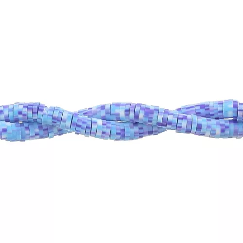 Perla in pasta polimerica 5x1 mm Multi Azzurro x39 cm