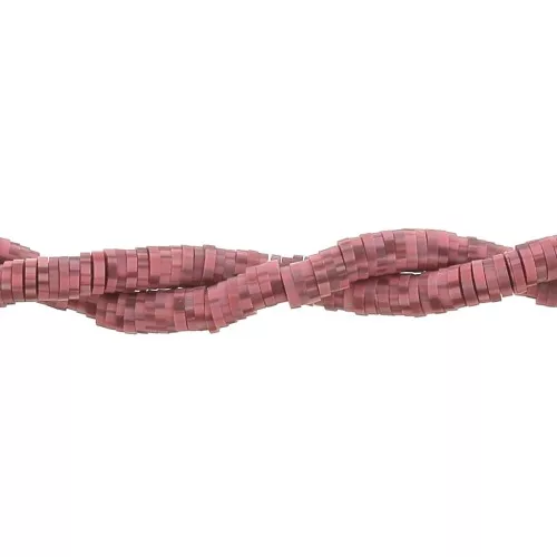 Perle rondelle in pasta polimerica Heishi 5x1 mm Multi Red x39 cm