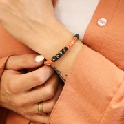 Perle rondelle in ceramica Heishi 5,3x2,5 mm - Blu Navy opaco x30