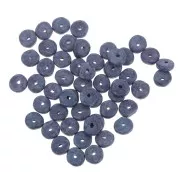 Perla in ceramica Heishi 6,5x2,3 mm - Blu sbiadito opaco x30
