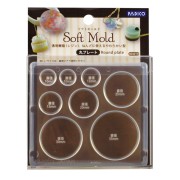 Stampo silicone per realizzare dei cabochon rotondi piatti - Padico per resina x1