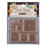 Stampo silicone per realizzare de cabochon quadrati piatti -Padico per resina x1