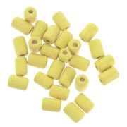 Perle tubi stile Heishi in ceramica 6.8x10 mm - Giallo mat x10|raw }}