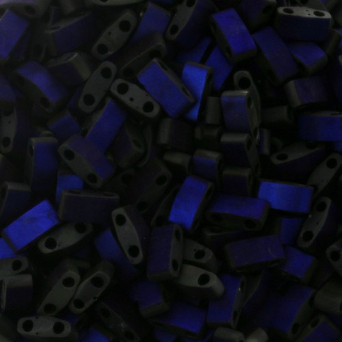 Miyuki Half Tila Beads 5x2.3x1.9mm HTL-55110 - Black Azuro Full Mat x10g