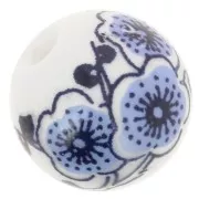 Tonde Ceramica mm. 12 White/Light Blue x5