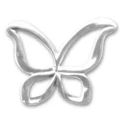 Farfalla mm. 32 argentato  x1
