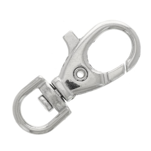 Portachiavi a moschettone mm. 37 rodiato x1